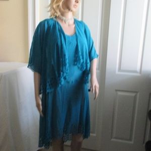 NWT - 2 pc lined Hi-Low dress/jacket set - sz 4P